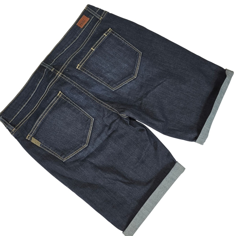 Womens 31 Dark Washed Denim Jean Hot Pants Mom Summer Casual Above Knee Shorts - Picture 2 of 9